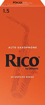 D&apos;Addario Woodwinds RIA2515 Rico Sopraansaxofoonriet,1.5, 25-pack, Unfiled
