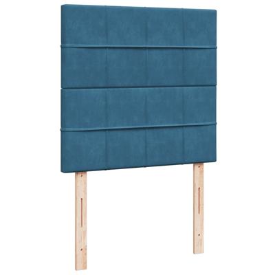 Boxspring met matras fluweel blauw 140x200 cm - thumbnail
