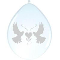 Ballonnen duifjes (8 st) metallic - thumbnail