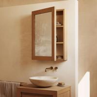 Kave Home Spiegelkast 'Kenta' Teakhout, 50 x 70 cm, kleur Naturel - thumbnail