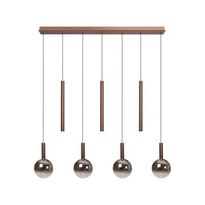 Lucide JASMINE - Hanglamp - LED Dimb. - CCT - 7x4W 2200K/3300K - Geschikt voor vide en hoge plafonds - Koper | Premium