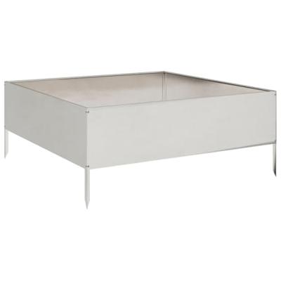 VidaXL Plantenbak verhoogd 100x100x25 cm roestvrijstaal