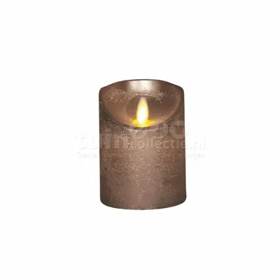 LED Kaars Wax Brons 10cm