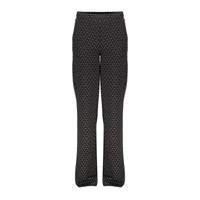 Geisha winter wide leg broek meisjes - zwart/wit - jacquard - thumbnail