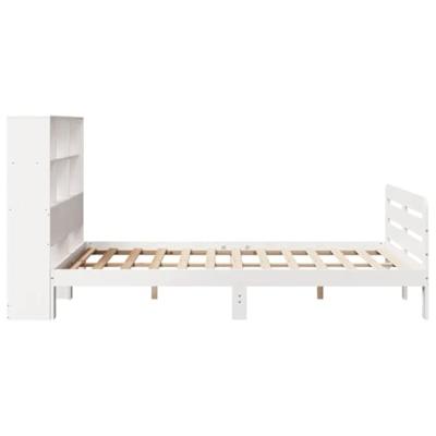 Bedframe zonder matras massief grenenhout wit 120x190 cm