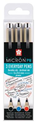 Sakura pigma micron pn office-set 3 kleuren