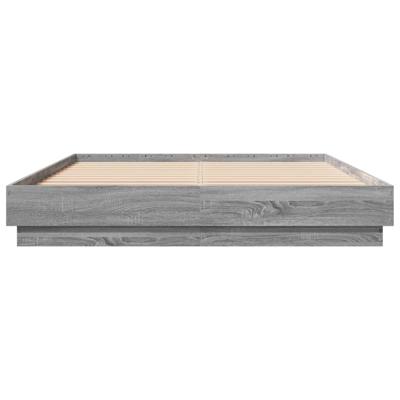 Bedframe bewerkt hout grijs sonoma eikenkleurig 180x200 cm - thumbnail