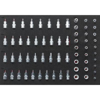 Vigor V2837 Dopsleutel-bitinzetset 1/2 (12.5 mm), 1/4 (6.3 mm), 3/8 (10 mm) 64-delig