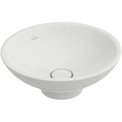 Villeroy & Boch Loop & Friends semi inbouw opzetwastafel rond Ø 43cm met overloop, wit alpin Villeroy & Boch Loop & Friends semi inbouw opzetwastafel rond Ø 43cm met overloop, wit alpin