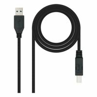 Nanocable 10.01.0802-BK kabel USB 3.0 voor printer, type A/M-B/M, stekker naar stekker, zwart, 2 m - thumbnail