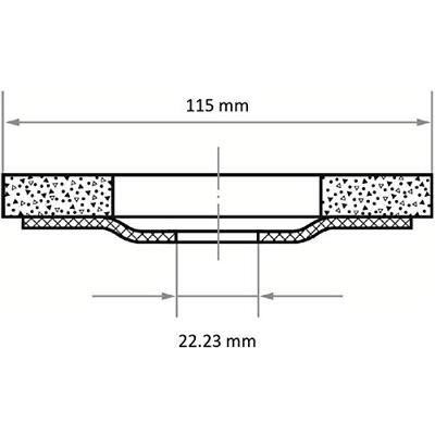LUKAS-ERZETT A27221153071530 Lamellenschuurschijf Diameter 115 mm Boordiameter 22.23 mm 10 stuk(s)