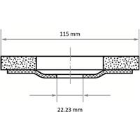 LUKAS-ERZETT A27221153071530 Lamellenschuurschijf Diameter 115 mm Boordiameter 22.23 mm 10 stuk(s) - thumbnail
