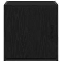 Garagewandkasten 2 st spaanplaat zwart - thumbnail
