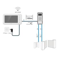 Avidsen ELIA SMART Complete set voor Video-deurintercom WiFi Wit, Aluminium - thumbnail