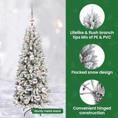 VidaXL Kunstkerstboom wit 120 cm pvc en plastic en staal en pe