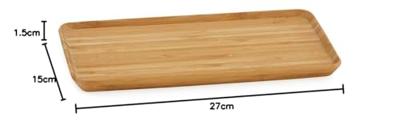 Snackdienblad Andrea House ax70063 Bamboe Rechthoekig 27 x 15 x 1,5 cm