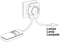 Ehmann 2120c0709 Snoerdimmer Geschikt voor lampen: LED-lamp, Spaarlamp, Halogeenlamp, Gloeilamp Zwart - thumbnail