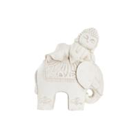 Decoratieve figuren DKD Home Decor Verouderde afwerking Olifant Wit Orientaals Magnesium (42 x 24 x 46 cm) - thumbnail