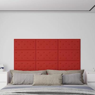 VidaXL Wandpanelen 12 st 2,16 m² 60x30 cm kunstleer wijnrood