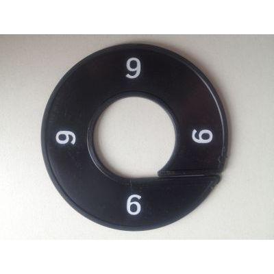 Maatring 9cm zwart/wit 9