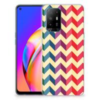 OPPO A94 5G | Reno5 Z | TPU bumper | Zigzag Multi Color - thumbnail