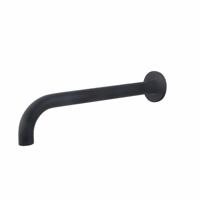 Wiesbaden inbouw-uitloop rond 30cm 1/2&apos;&apos; mat zwart - thumbnail