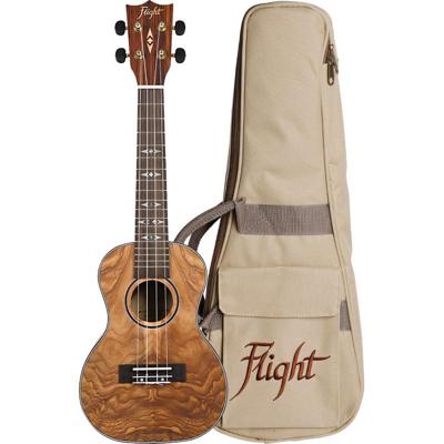 Flight Supernatural Series DUC410 QA Quilted Ash concert ukelele met gigbag Flight Supernatural Series DUC410 QA Quilted Ash concert ukelele met gigbag