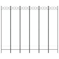 Kamerscherm met 6 panelen 240x200 cm stof wit - thumbnail