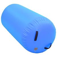 VidaXL Gymnastiekrol met pomp opblaasbaar 120x75 cm pvc blauw - thumbnail