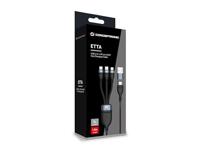 Conceptronic ETTA06B15 USB-kabel 1,5 m USB 2.0 USB C USB C/Micro-USB B/Lightning Zwart - thumbnail