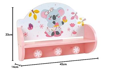 Wandkapstok Fun House Roze Hout MDF (33 x 46 x 15 cm)