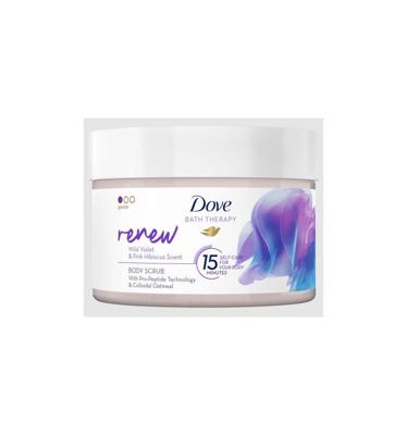 Dove Bath Therapy Renew Bodyscrub Wild Violet & Pink Hibiscus