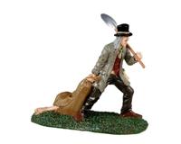 Lemax grave digger & body bag halloween figuur Spooky Town 2023 - thumbnail