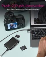 ICY BOX IB-CR504-C31 geheugenkaartlezer USB 3.2 Gen 2 (3.1 Gen 2) Type-C Zwart - thumbnail