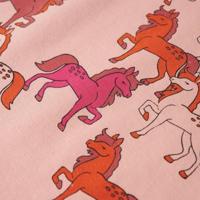 Kinderpyjama met lange mouwen paardenprint 116 lichtroze - thumbnail