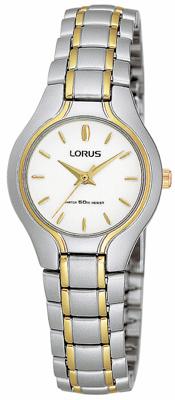 Lorus RRX90GX9 Horloge staal zilver-en goudkleurig-wit 24 mm