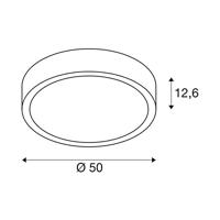 SLV 1002858 MALANG LED-plafondlamp LED vast ingebouwd 39 W Wit - thumbnail