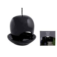 Vogelvoederhuis keramiek zwart / Esschert Design - thumbnail