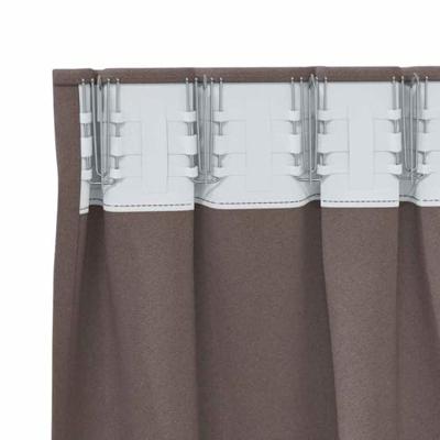 VidaXL Zwart-out gordijnen met ringen 2 pcs donkerbruin 245 x 140 cm