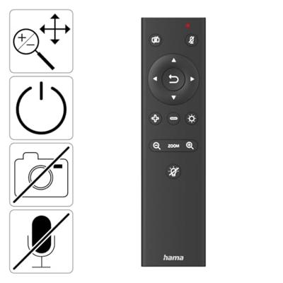 Hama C-850 Pro QHD Webcam + Ringlamp + Afstandsbediening Zwart