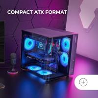 Mars Gaming MC-CURV Midi Tower Zwart - thumbnail