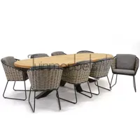 Tuinset Bo Dining met Mistral Tafel Ovaal 280 - thumbnail