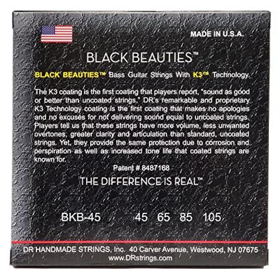 DR Strings BKB-45 Black Beauties Medium 45-105 basgitaarsnaren
