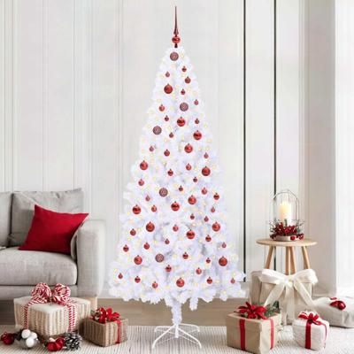 Kunstkerstboom met 300 LED Wit 210 cm PVC en staal