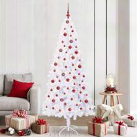 Kunstkerstboom met 300 LED Wit 210 cm PVC en staal - thumbnail