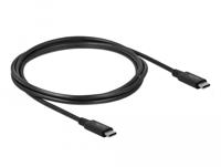 Delock 86980 USB-C-kabel USB-C stekker, USB-C stekker 2.00 m Zwart - thumbnail