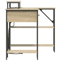 Bureau met lade Sonoma eiken 120 x 79 x 86.5 cm Bewerkt hout - thumbnail
