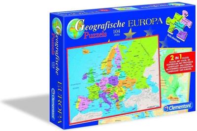 Clementoni puzzel - geografische kaart europa -104 stukjes