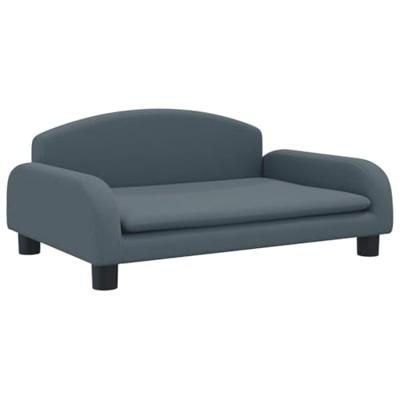 VidaXL Hondenmand 70x45x30 cm stof donkergrijs VidaXL Hondenmand 70x45x30 cm stof donkergrijs