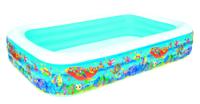 Bestway Opblaasbaar Zwembad 3 Kamers Bloemenpatroon 305x183x56 cm +6 Jaar Tuin 54121 - thumbnail